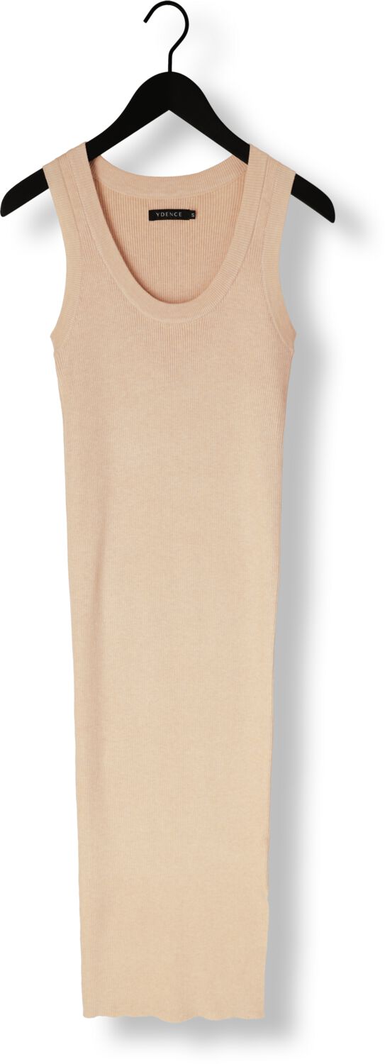 YDENCE Dames Jurken Knitted Dress Ariel Beige