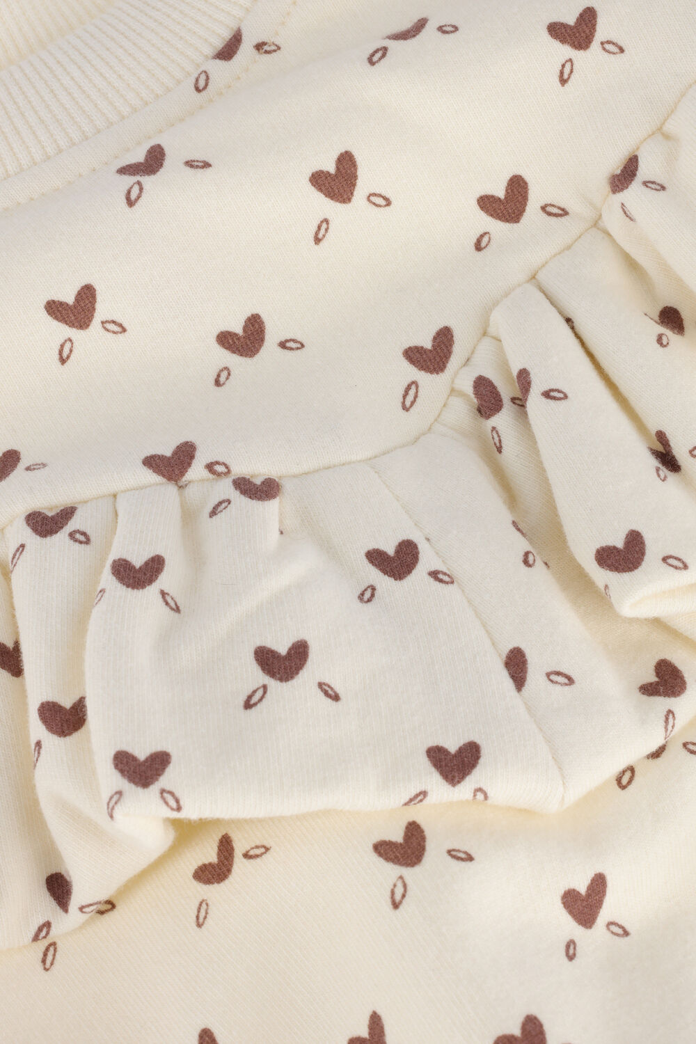 Gebroken wit QUINCY MAE Trui RUFFLE FLEECE SWEATSHIRT - large