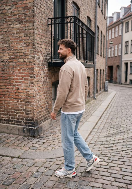 Beige MACED Sweater M-ALVIN - large
