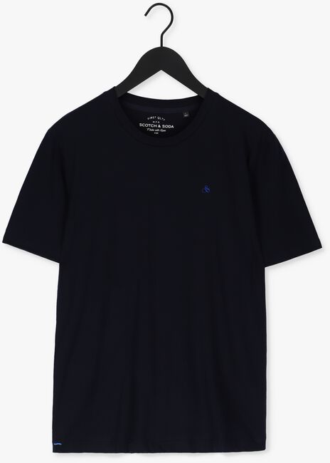 Donkerblauwe SCOTCH & SODA T-shirt CREWNECK JERSEY T-SHIRT - large