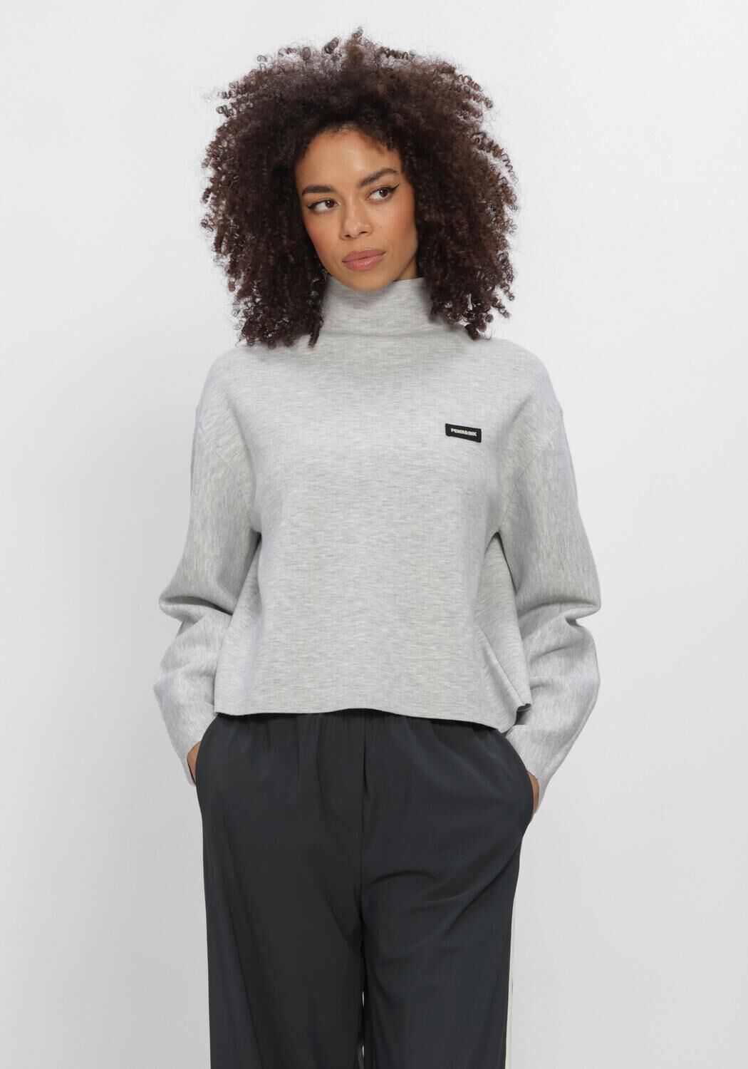Lichtgrijze PENN & INK Sweater W26B421 - large