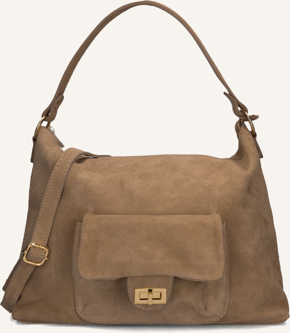 Taupe NOTRE-V Schoudertas CHUCKY SUEDE | Omoda