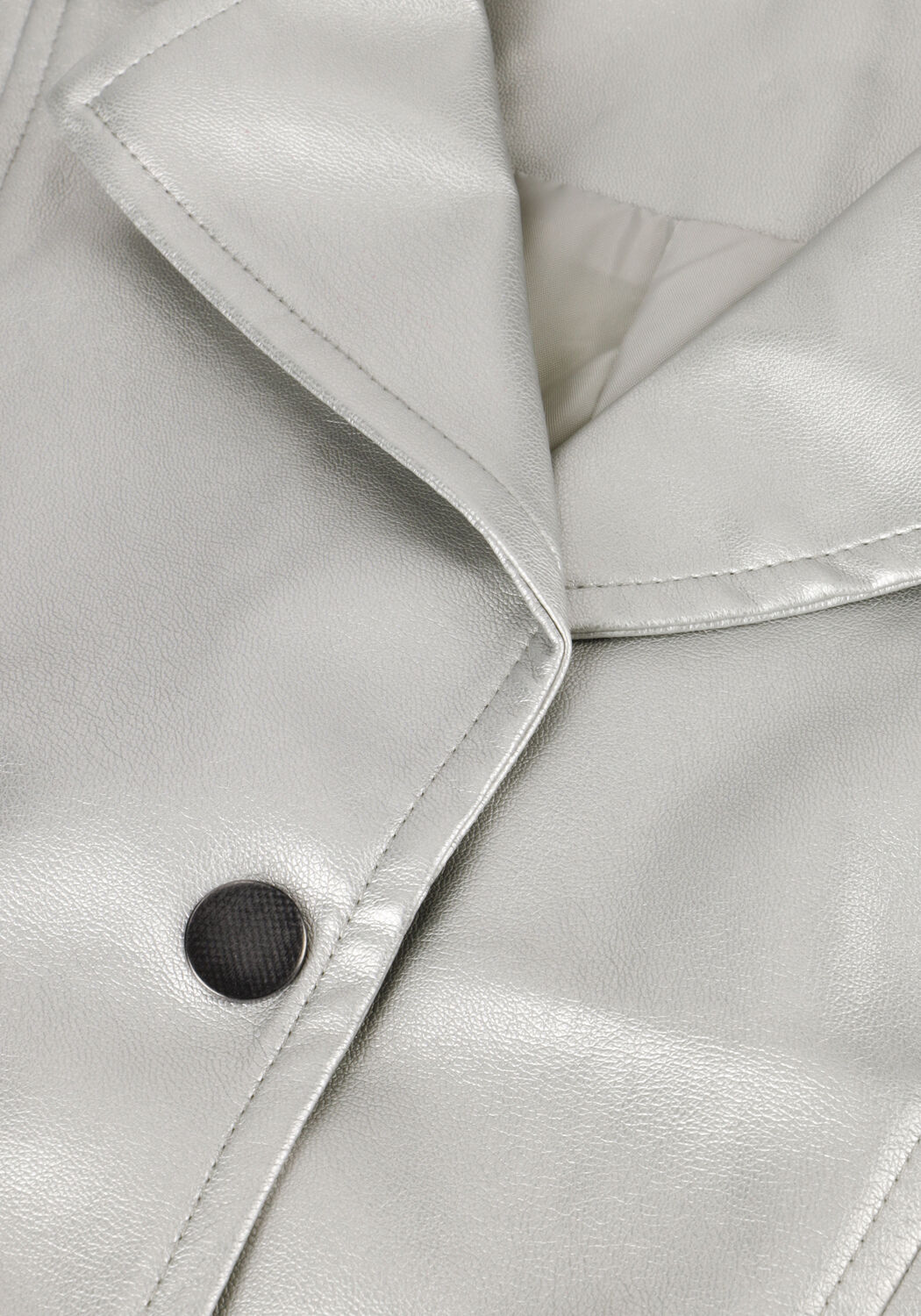 Zilveren INDIAN BLUE JEANS Gilet VEGAN LEATHER SLEEVELESS GILET - large