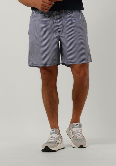 Donkerblauwe SHIWI Zwembroeken MEN SWIMSHORT SKINNY STRIPE - large