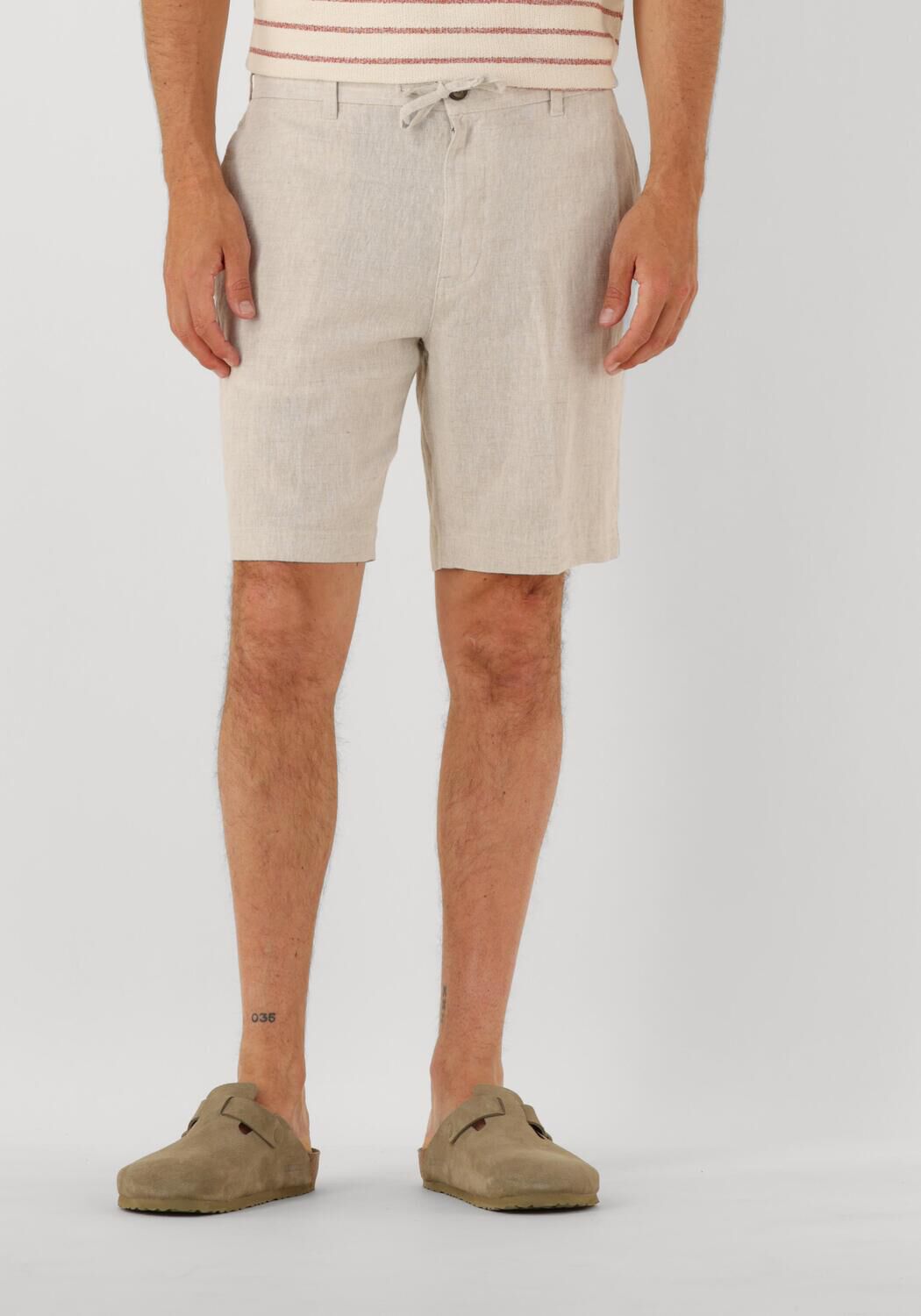 SELECTED HOMME Heren Broeken Slhregular-leroy Sun Shorts Creme