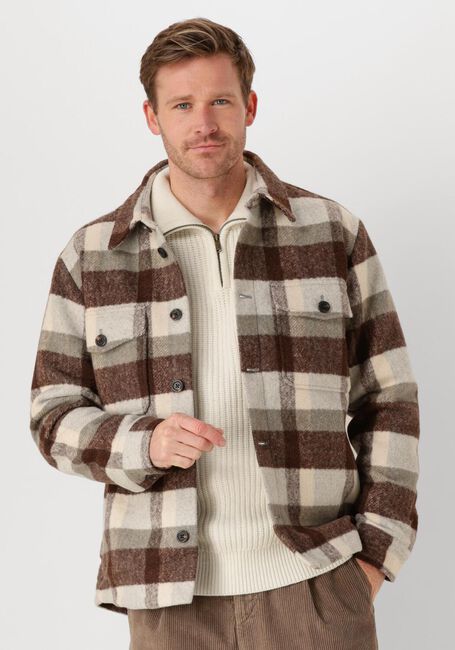 Bruine SELECTED HOMME Overshirt SLHARCHIVE OVERSHIRT B NOOS - large