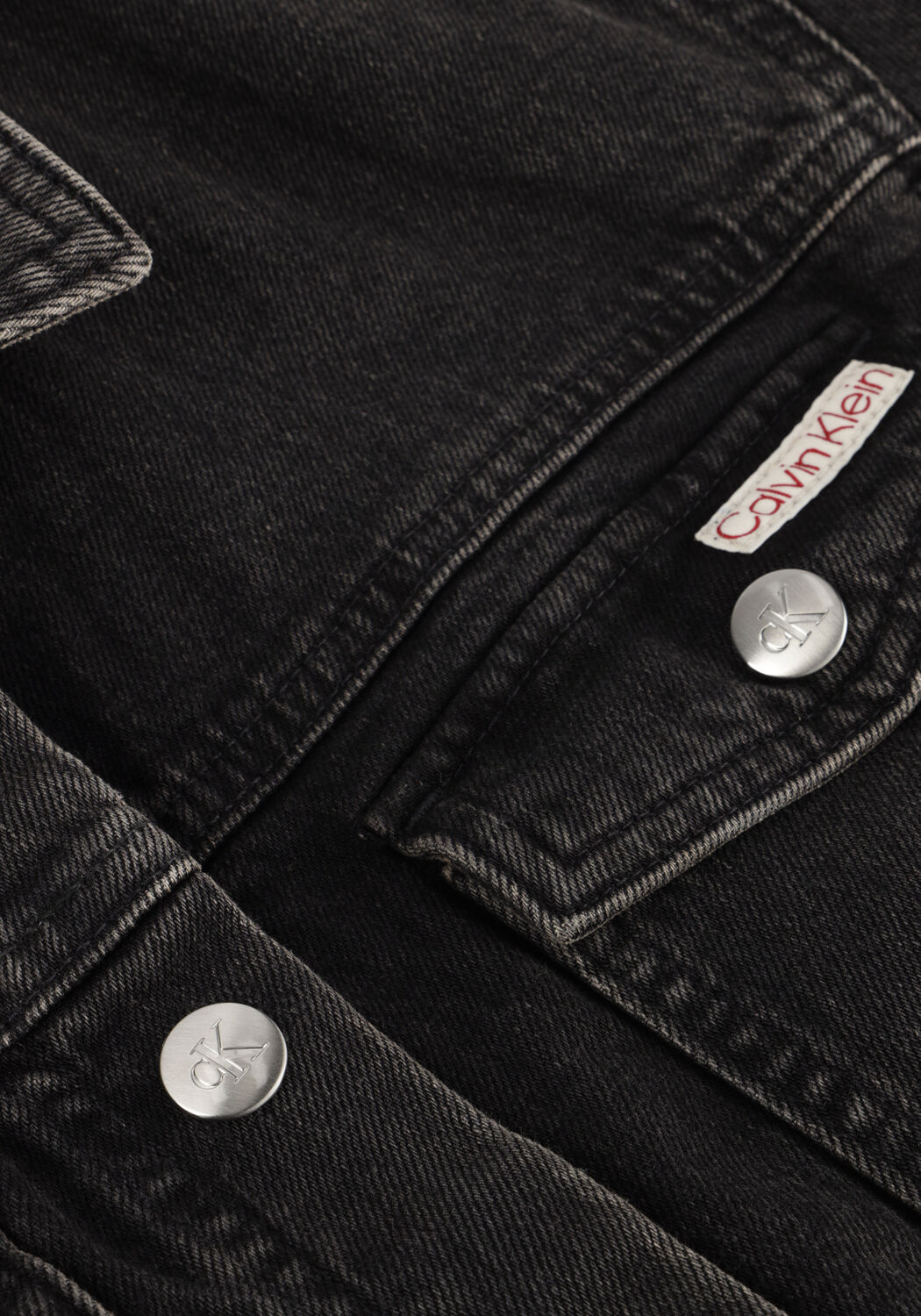 Antraciet CALVIN KLEIN Mini jurk LS DENIM MINI DRESS CK - large