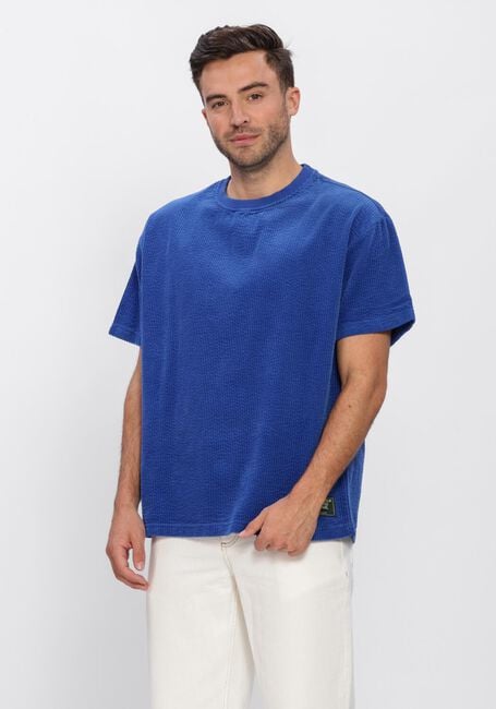 Blauwe ANERKJENDT T-shirt AKVILLADS CORDUROY SS TEE - large