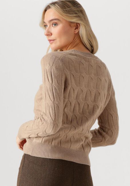 Beige TOMMY HILFIGER Trui SOFT WOOL CABLE C-NK LS SWT - large