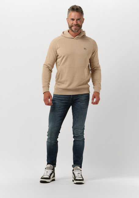 Beige CAST IRON Sweater HOODED REGULAR FIT COTTON BLEND - large