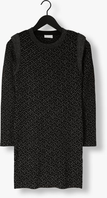 Zwarte LIU JO Mini jurk ABITO MAGLIA M/L FULL LOGO - large