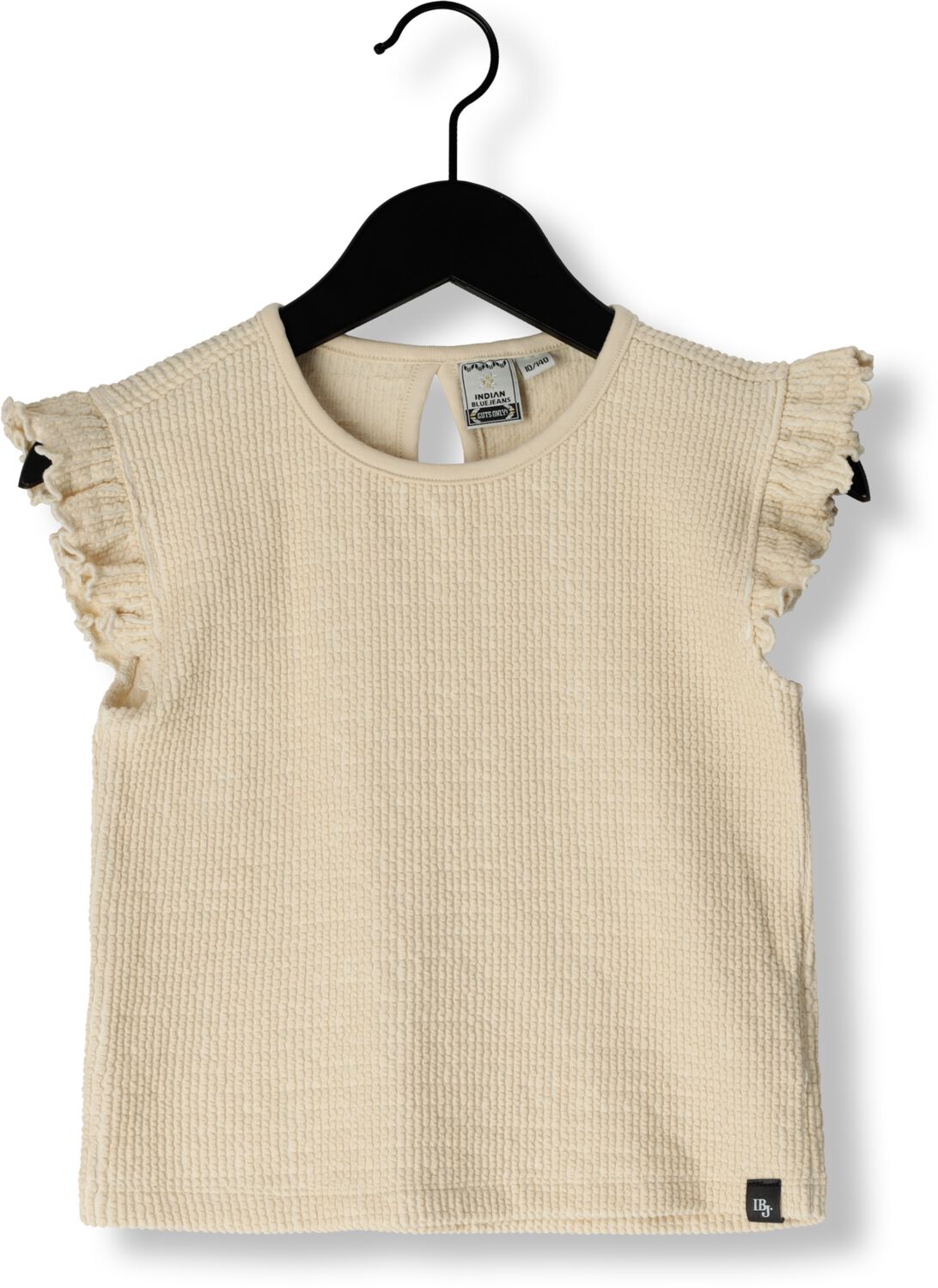 INDIAN BLUE JEANS Meisjes Tops & T-shirts Ruffle Sleeve Cropped Top Ecru