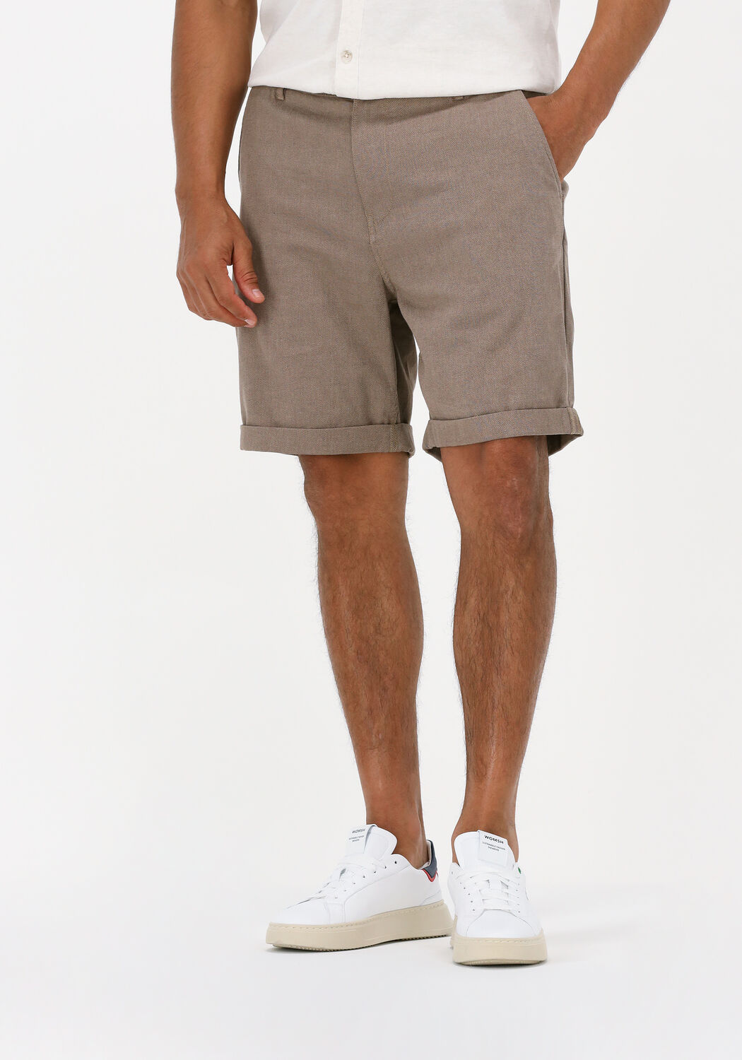 Beige SELECTED HOMME Korte broek SLHCOMFORT-LUTON FLEX SHORTS W | Omoda