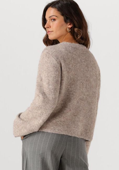 Beige OBJECT Vest OBJSAGGIA RE L/S KNIT CARDIGAN - large