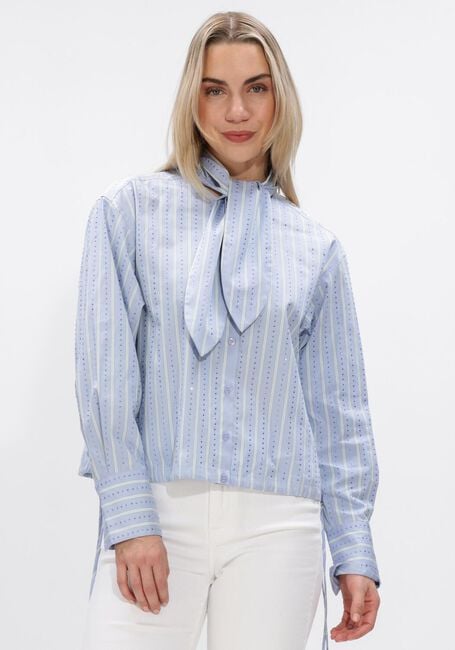 Blauwe DANTE6 Blouses ANUBI STRIPE SHIRT - large