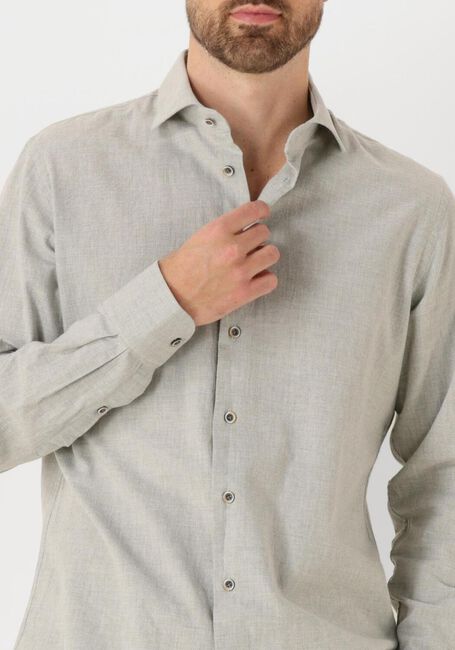Grijze PROFUOMO Klassiek overhemd SHIRT X-CUTAWAY SC SF COTTON LINEN - large