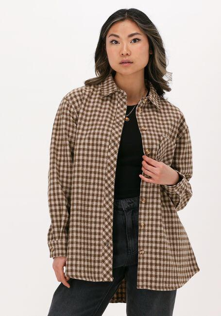 Bruine OBJECT Blouses YOLA SHIRT - large
