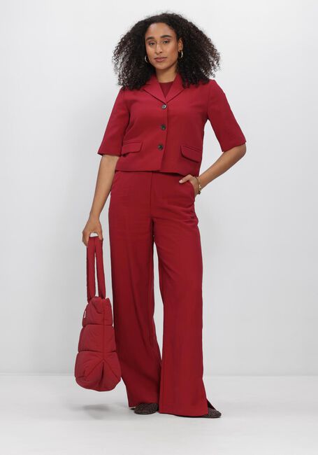 Rode MSCH COPENHAGEN Wijde broek MSCHKEELEY EDELMIRA HW PANTS - large