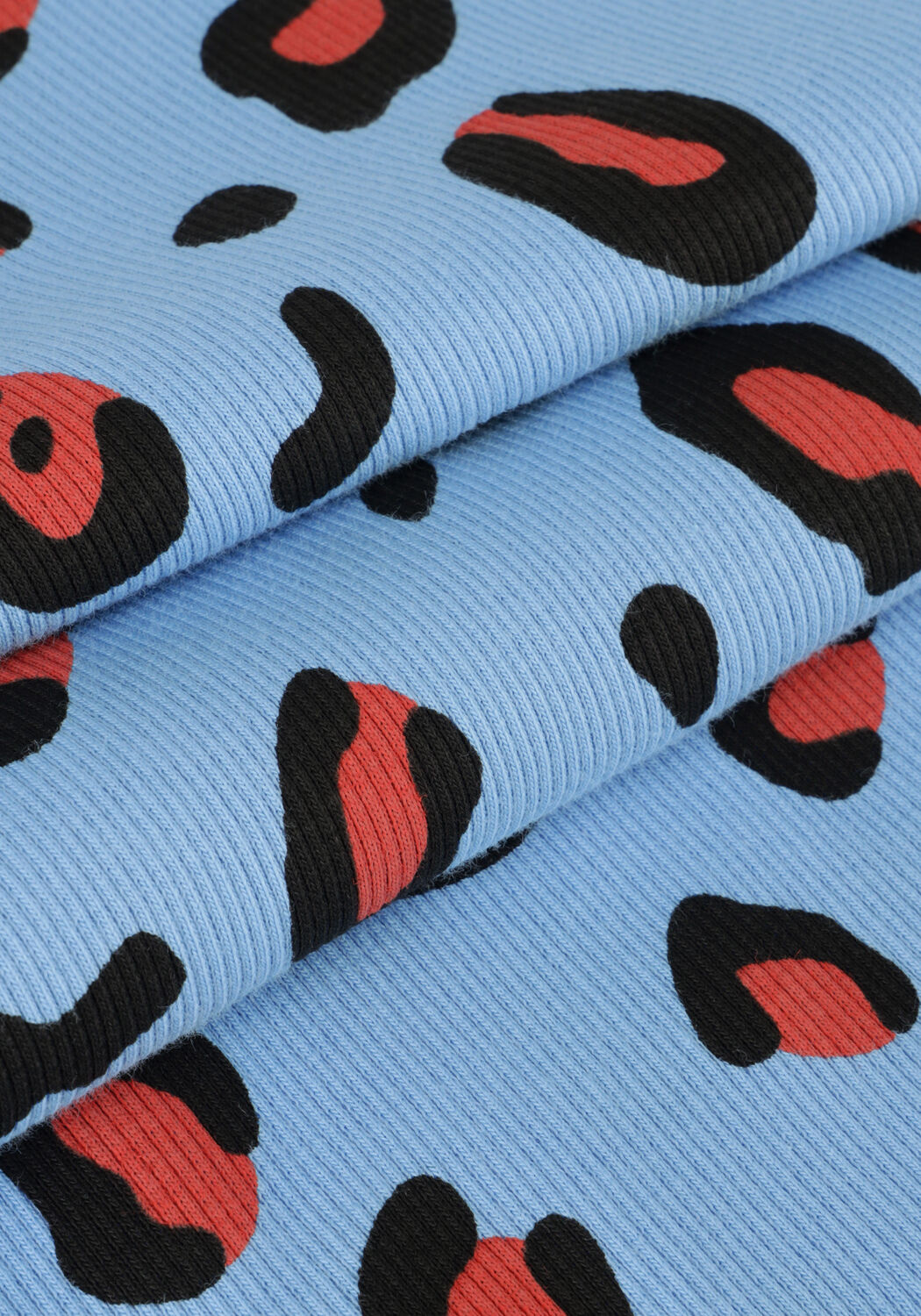 Blauwe CARLIJNQ T-shirt LEOPARD - T-SHIRT OVERSIZED - large