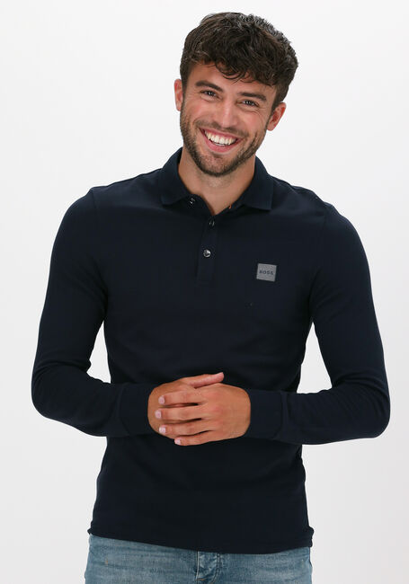 Donkerblauwe BOSS ORANGE Polo PASSERBY 1 10193126 - large