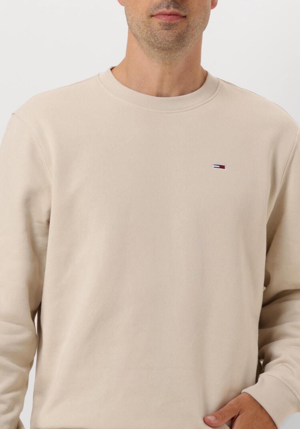 TOMMY JEANS Heren Truien & Vesten Tjm Reg S Flag Crew Beige