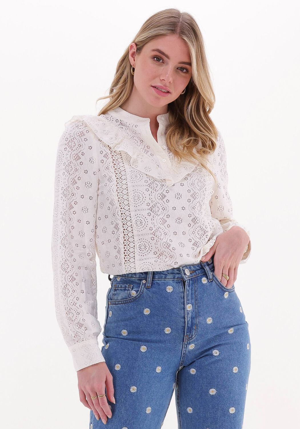 Mode Blouses Kanten blouses Oasis Kanten blouse lila volledige print casual uitstraling 