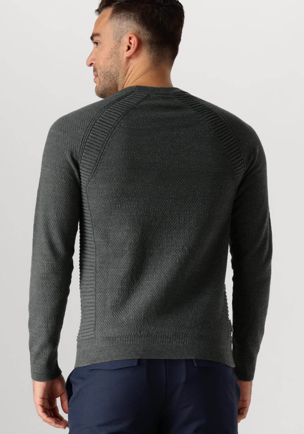 CAST IRON Heren Truien & Vesten Crewneck Cotton Heather Plated Blend Groen