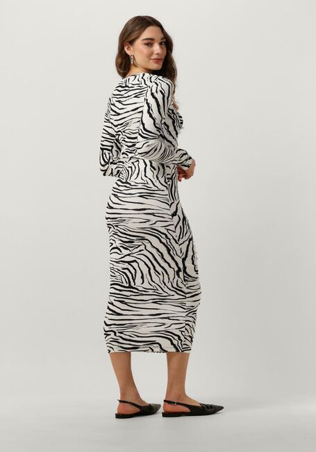 Witte ENVII Midi jurk ENRUN LS DRESS AOP 5347 - large