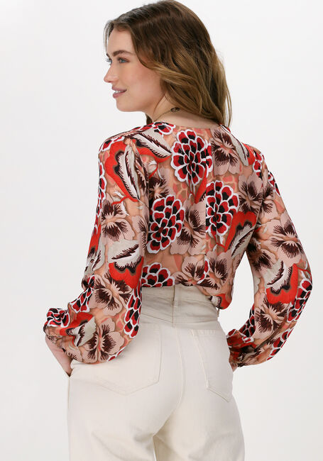 Oranje SUMMUM Blouses TOP V NECK BOLD FLOWERS - large