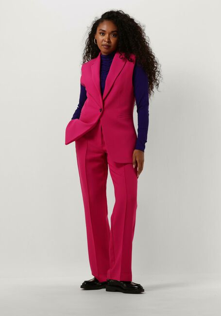 Roze JANSEN AMSTERDAM Pantalon WQ417 WOVEN WIDE LONG PANTS - large