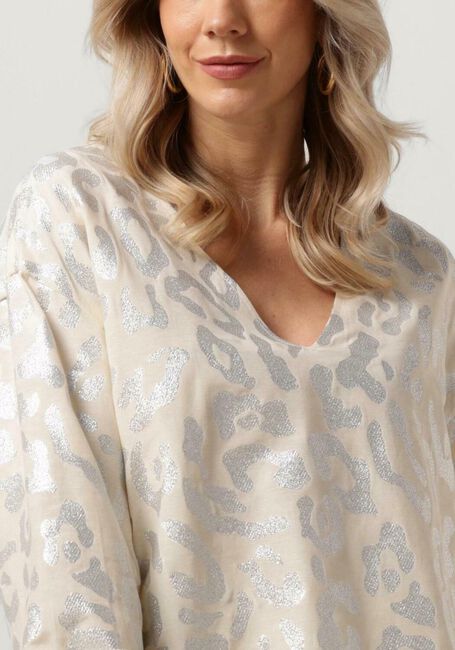 Beige ALIX THE LABEL Blouses LADIES WOVEN LUREX ANIMAL BLOUSE - large