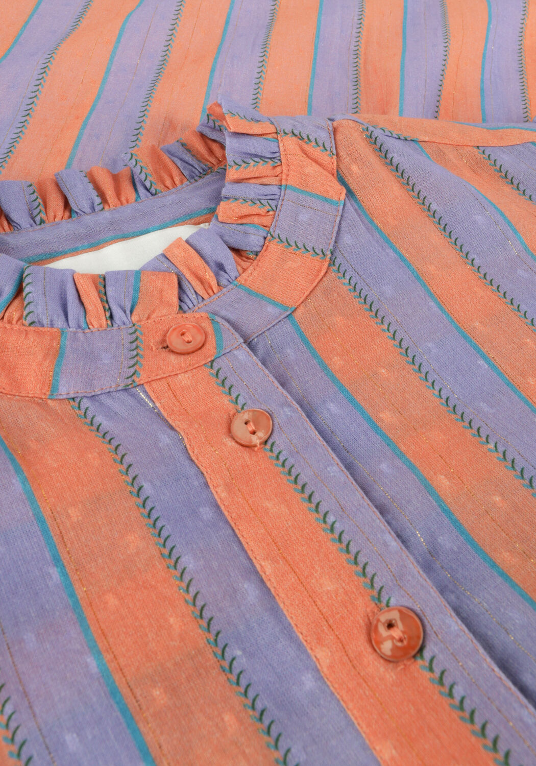 Blauwe POM AMSTERDAM Blouses BLOUSE MIA 7233 - large