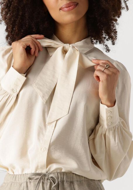 Creme Y.A.S. Blouses YASPIL LS BOW SHIRT - large