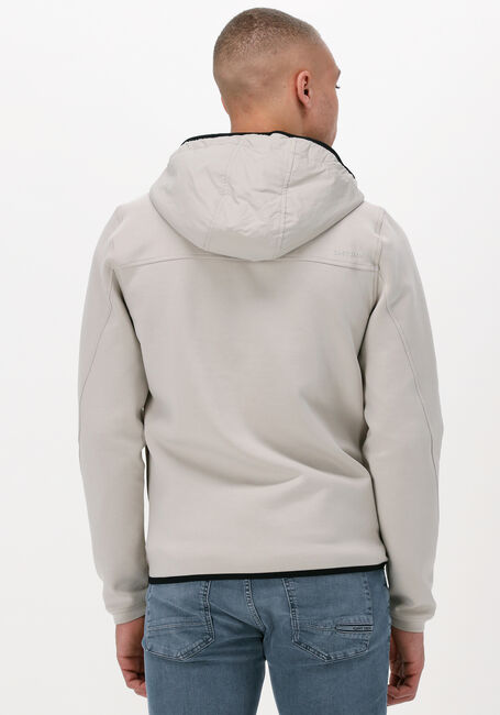 Gebroken wit CAST IRON Gewatteerde jas HOODED JACKET TECH JERSEY INTERLOCK - large