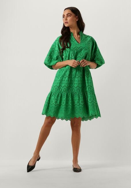 Groene NOTRE-V Mini jurk NV-DONNA DRESS BRODERIE ANGLAISE DRESS - large