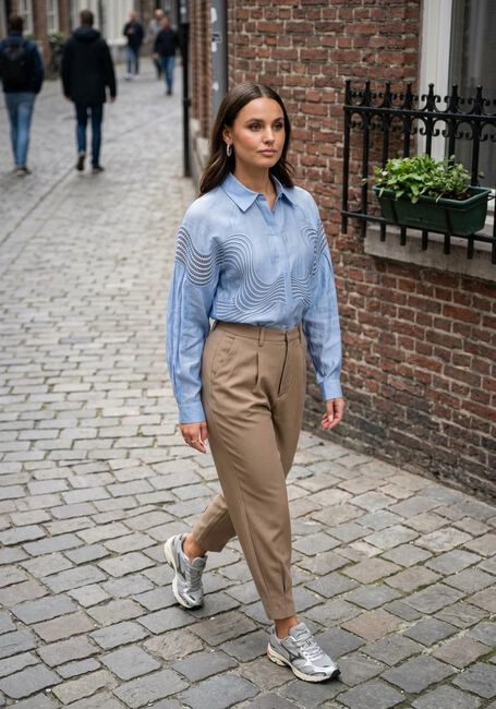Lichtblauwe COPENHAGEN MUSE Blouses CMMOLLY-SHIRT 1 - large