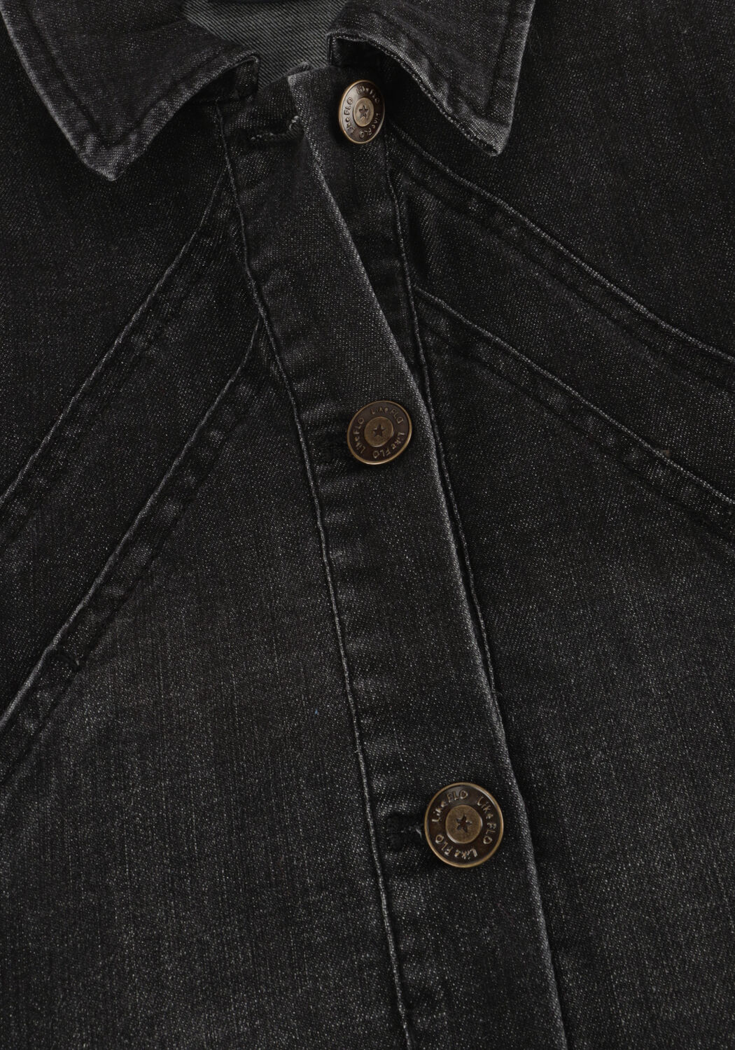 LIKE FLO Meisjes Blazers Doris Denim Gilet Zwart