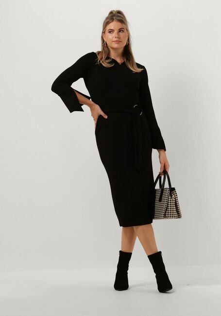 Zwarte ANA ALCAZAR Midi jurk TIGHT DRESS - large