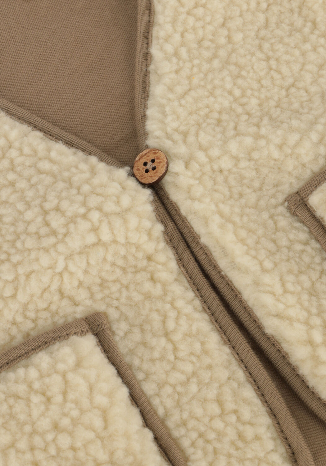 Beige LIL' ATELIER Colberts NMMJONO RLX SHERPA VEST LIL - large