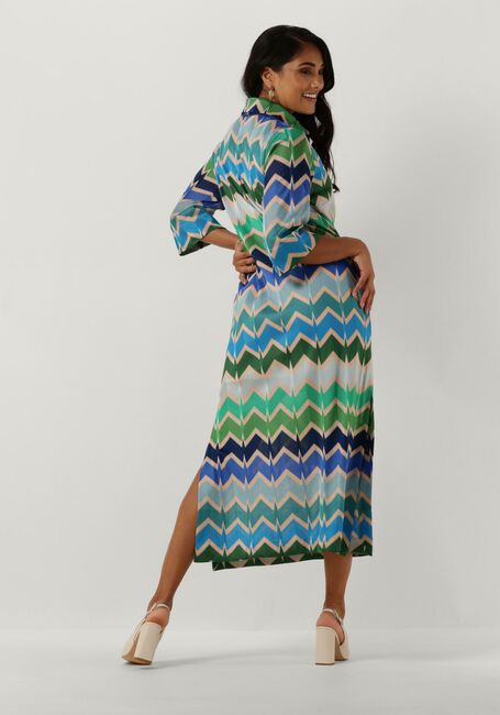 Blauwe ANA ALCAZAR Midi jurk SHIRT MIDI DRESS - large