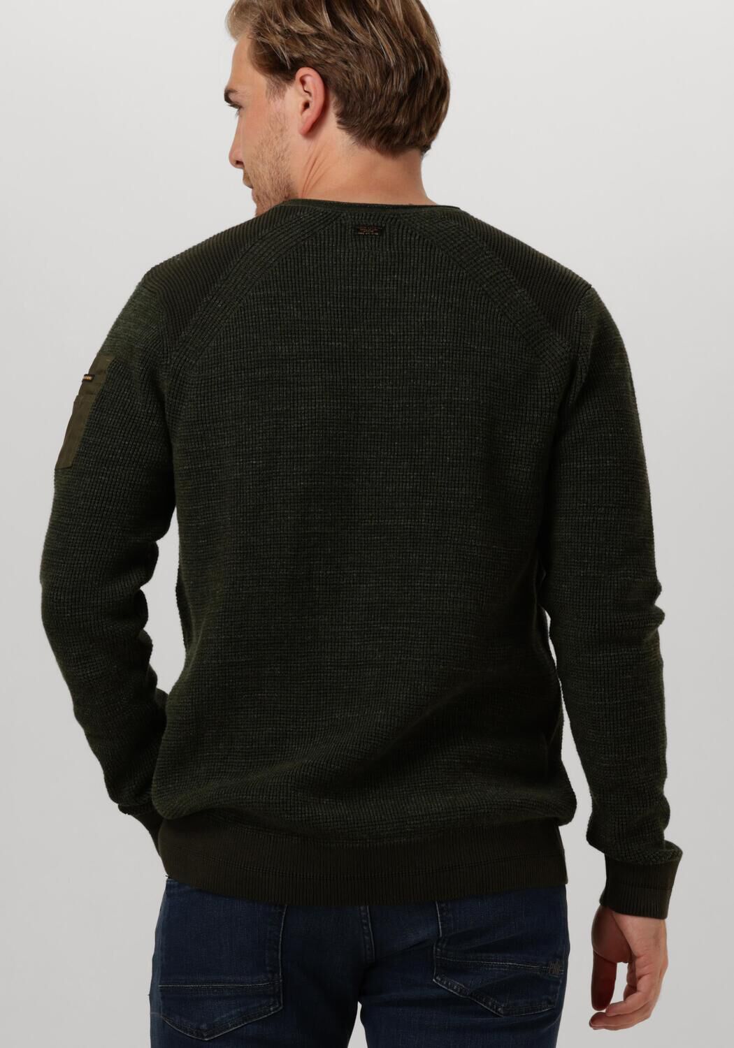 PME LEGEND Heren Truien & Vesten R-neck Cotton Rib Melee Knit Groen