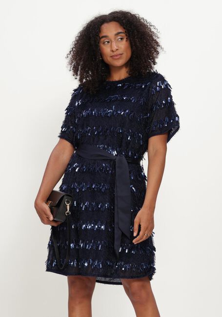 Donkerblauwe POM AMSTERDAM Mini jurk INEZ ETERNAL BLUE - large