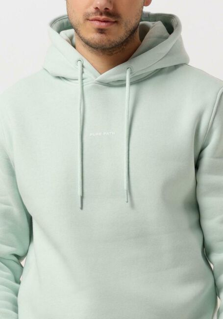 Mint PURE PATH Trui HOODIE WITH FRONT AND TRIANGLE BACK PRINT - large