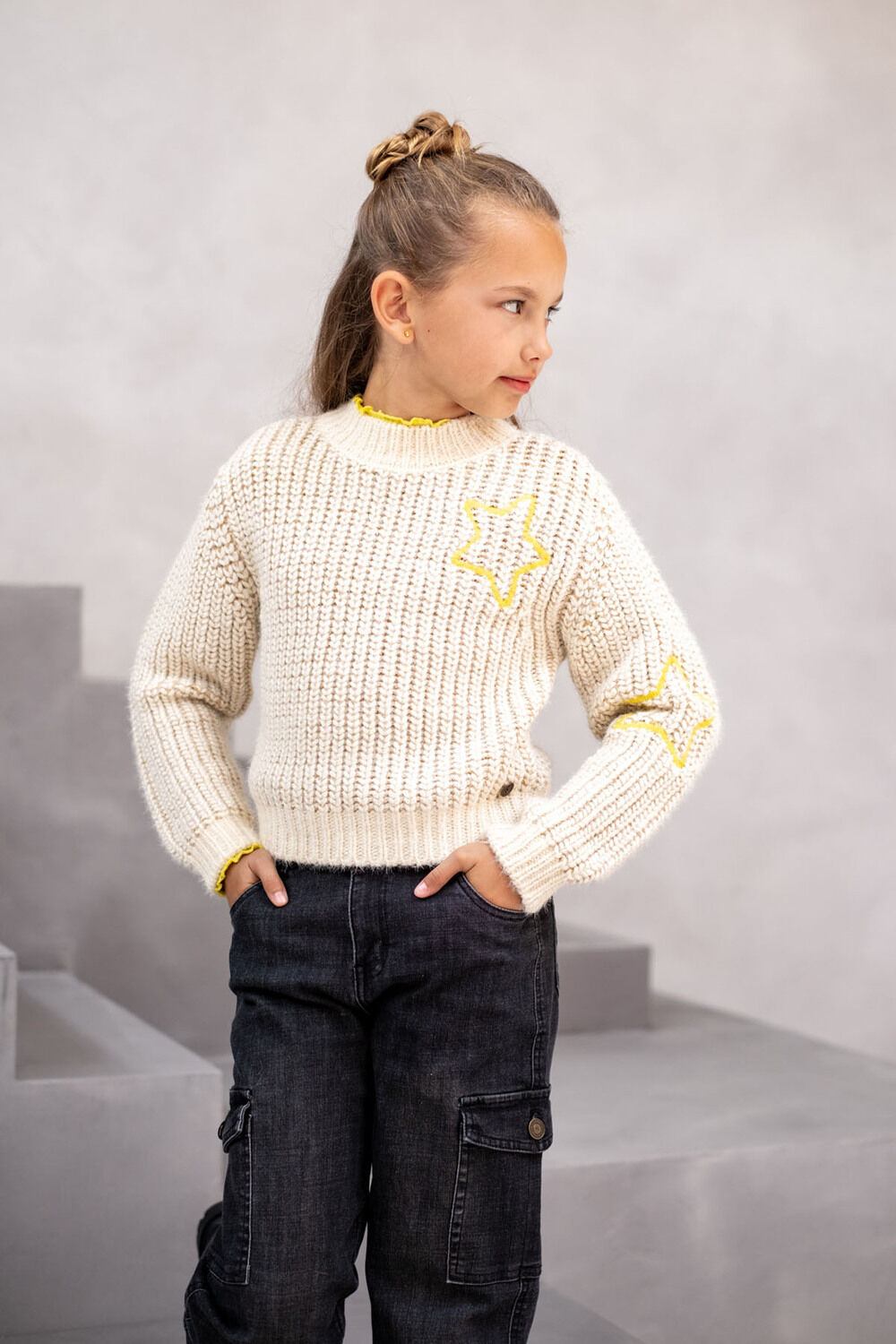 LIKE FLO Meisjes Jeans Fienne Denim Pants Donkergrijs