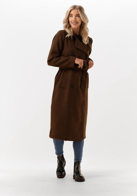 Bruine OBJECT Mantel CLARA WOOL COAT - large