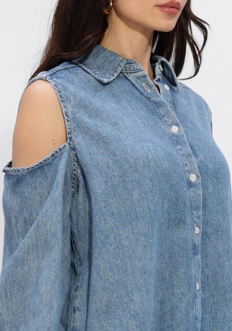 Blauwe CATWALK JUNKIE Blouses OPEN SHOULDER DENIM BLOUSE - large