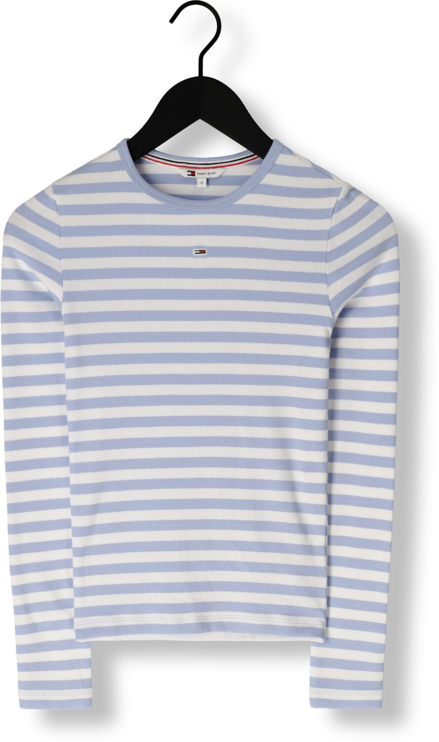 TOMMY JEANS Dames Tops & T-shirts Tjw Essential Rib Stripe Top Blauw