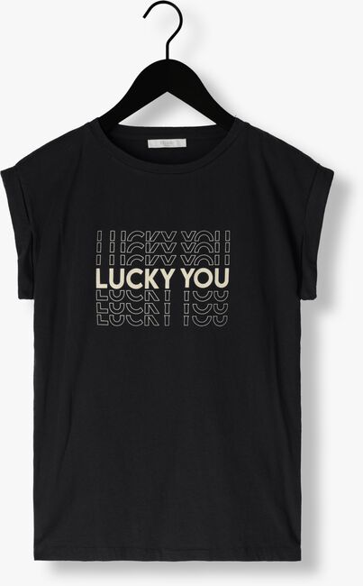 Zwarte BY-BAR T-shirt THELMA LUCKY YOU TOP - large