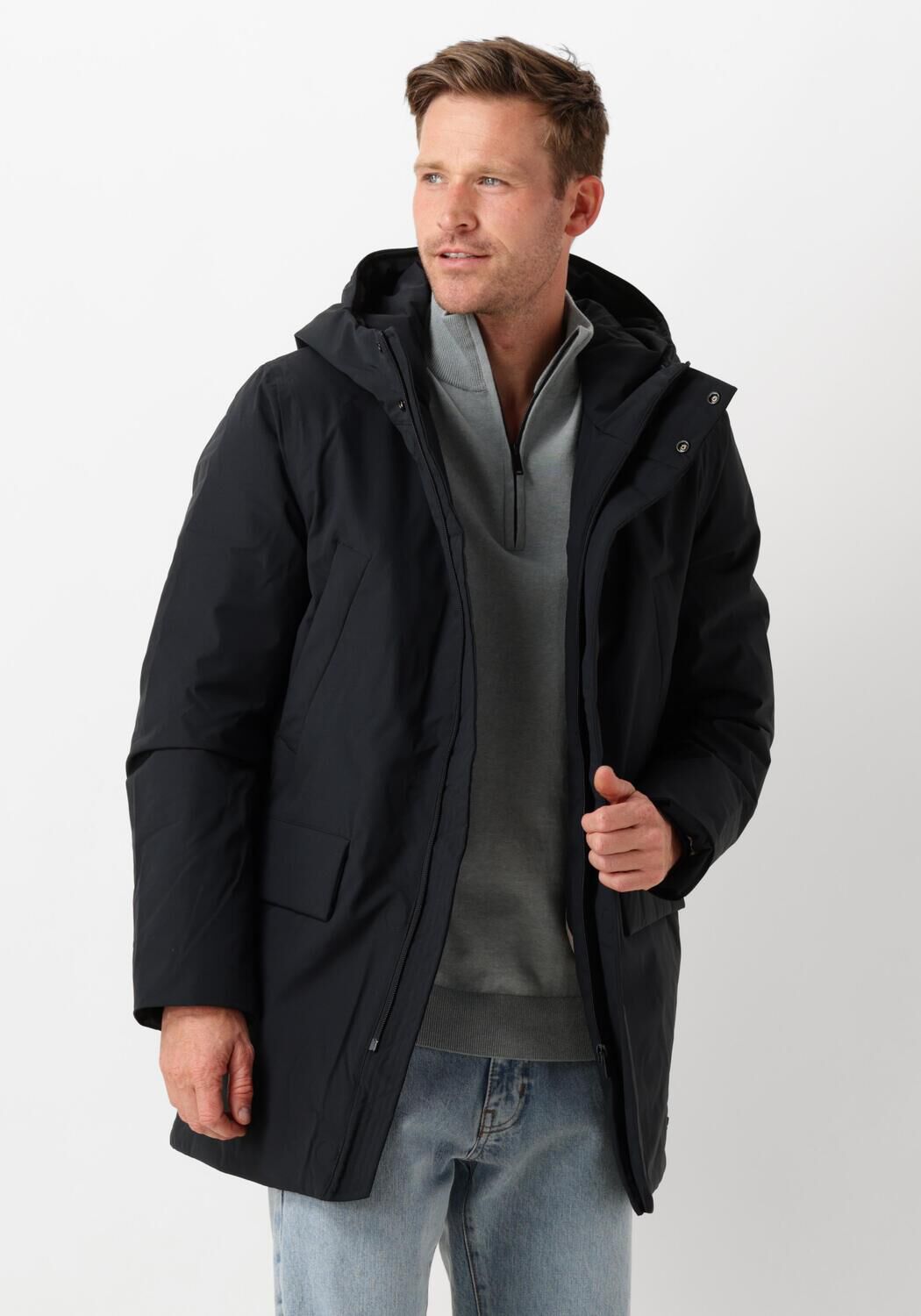 Elvine Stijlvolle Lucius Parka Jas voor Mannen Blue Heren
