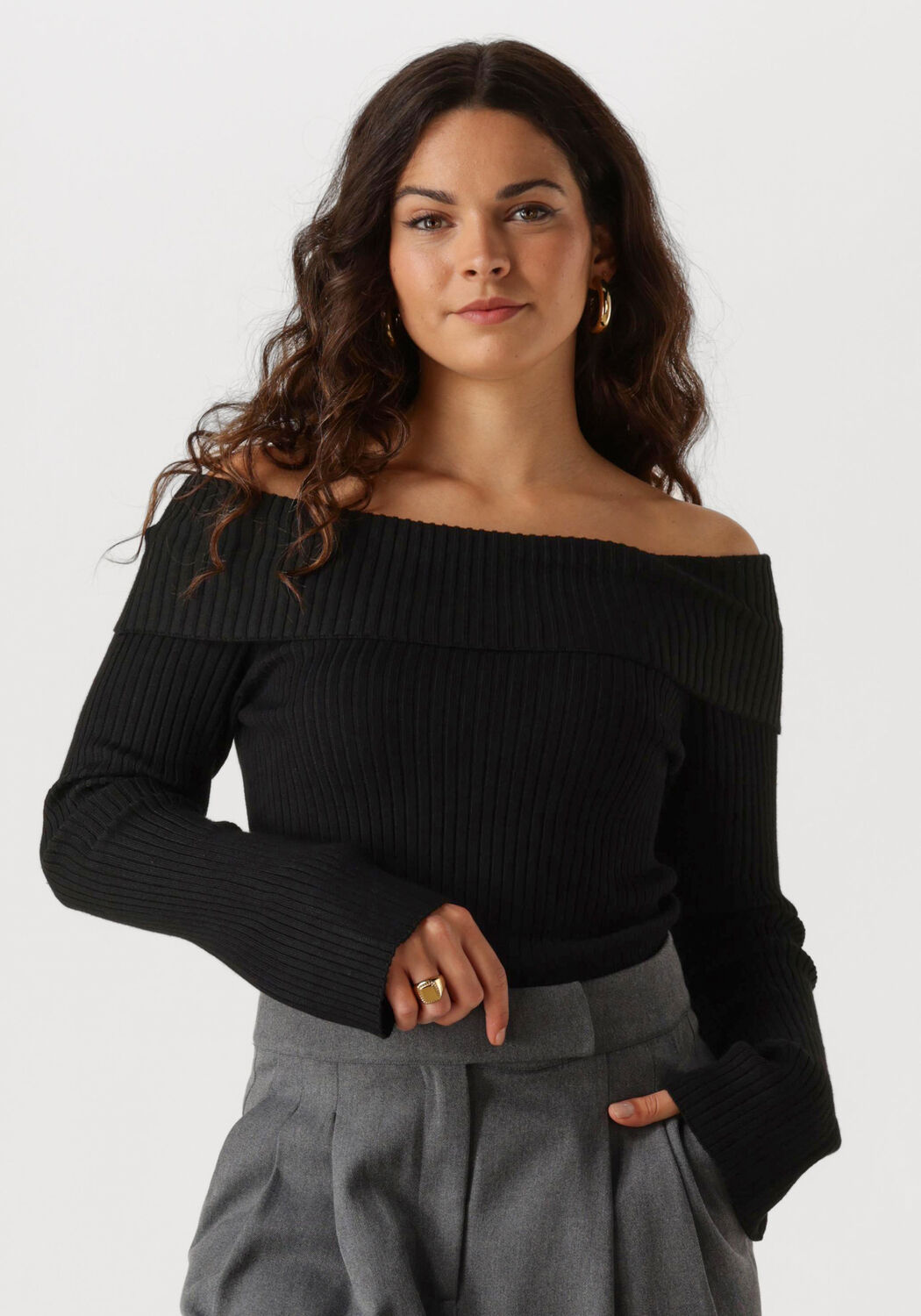 ENVII Dames Tops & T-shirts Entopo O-s Ls Knit 5253 Zwart